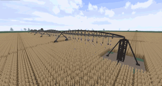 大神在《我的世界》中玩农场仿照器 超壮观的自动灌溉器